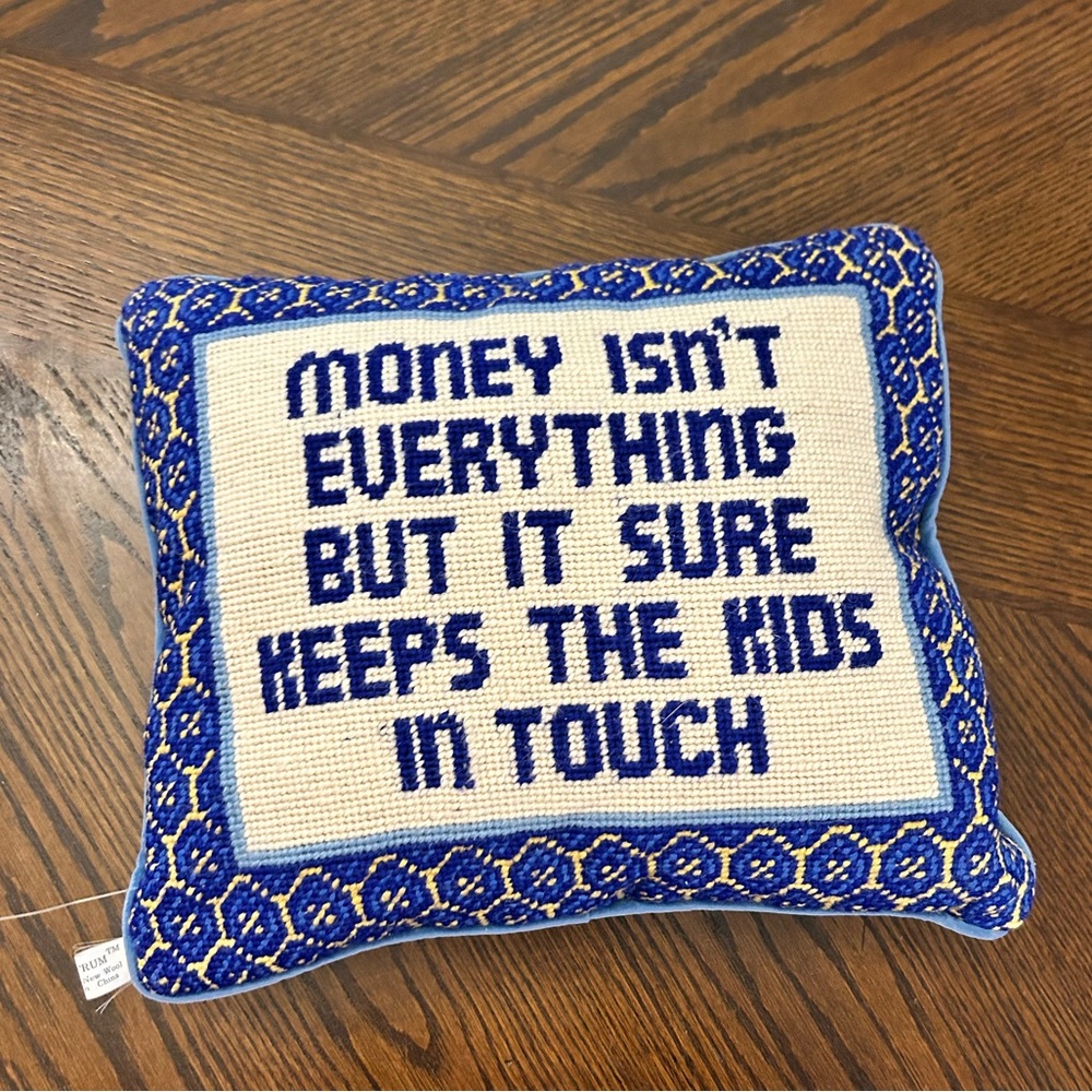 Adorable needlepoint pillow